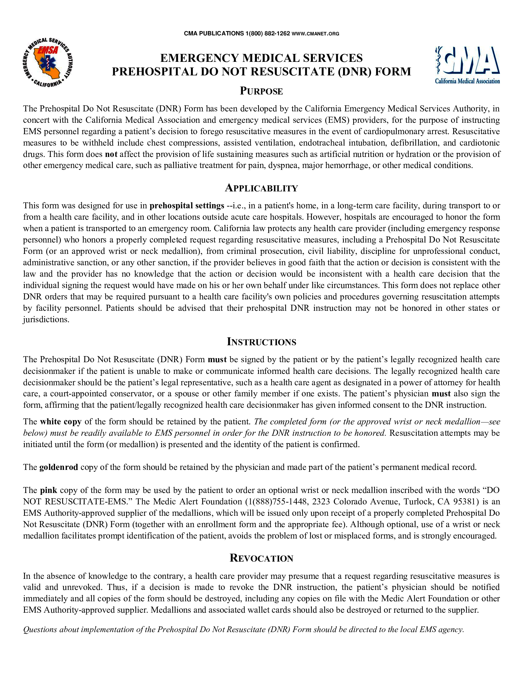 California DNR Form - Thumbnail