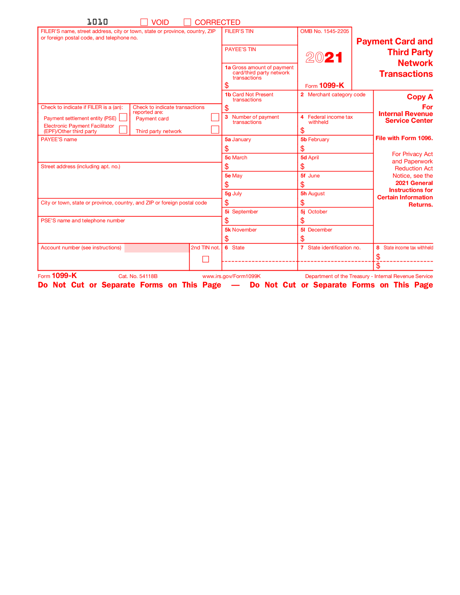 Form 1099-K (2021) - Thumbnail