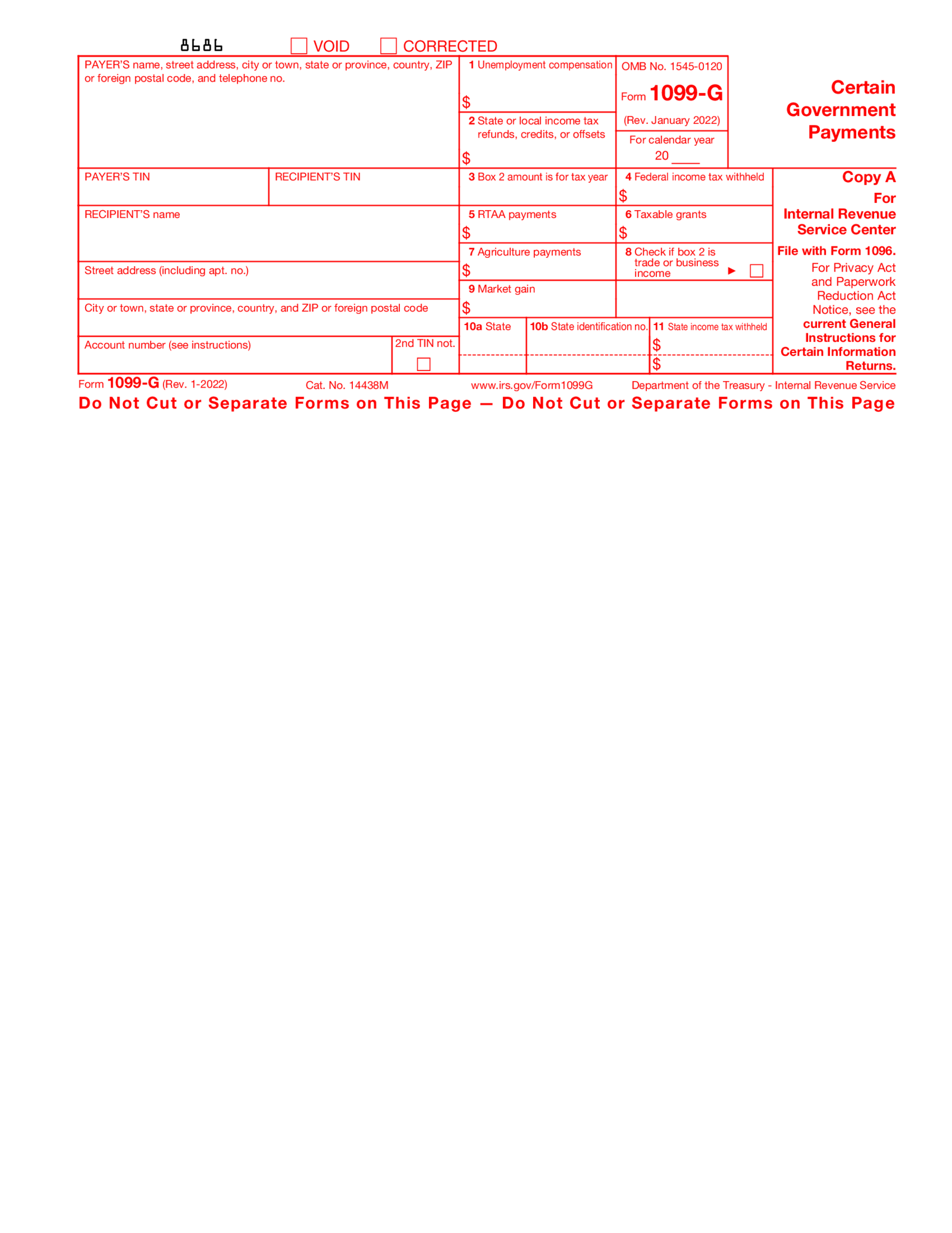 Form 1099-G - Thumbnail