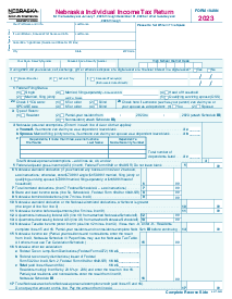 Nebraska Individual Income Tax Return - Form 1040N - Thumbnail