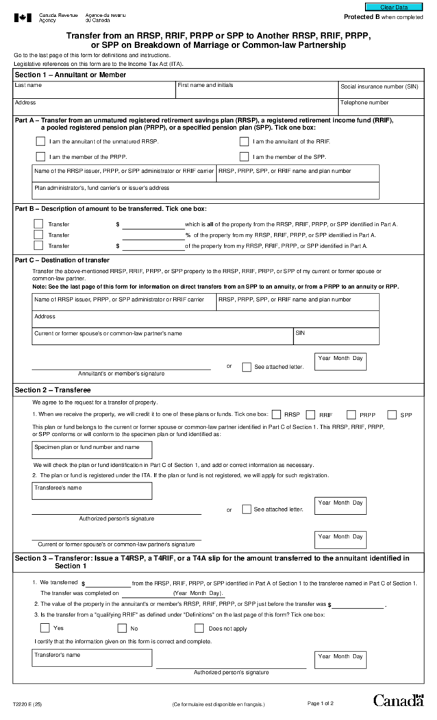 Form T2220