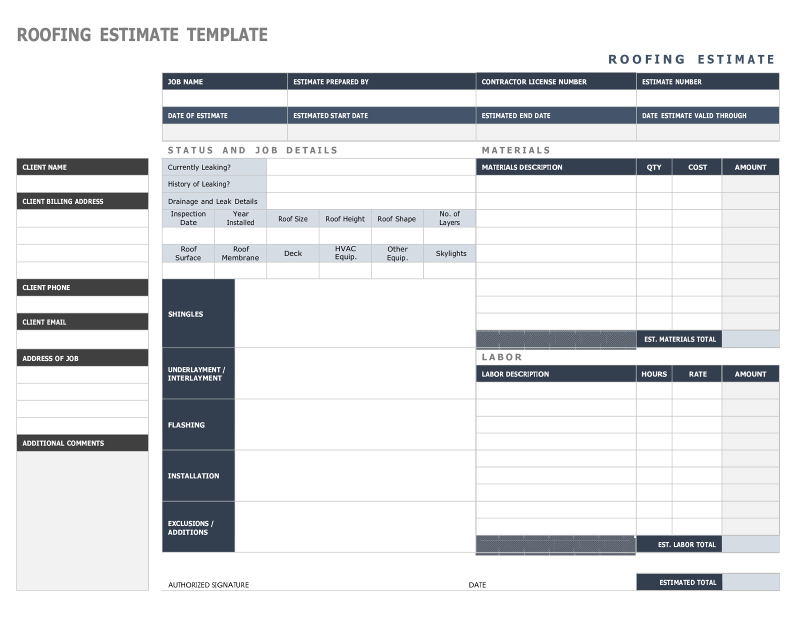 Roofing Proposal Template - Thumbnail