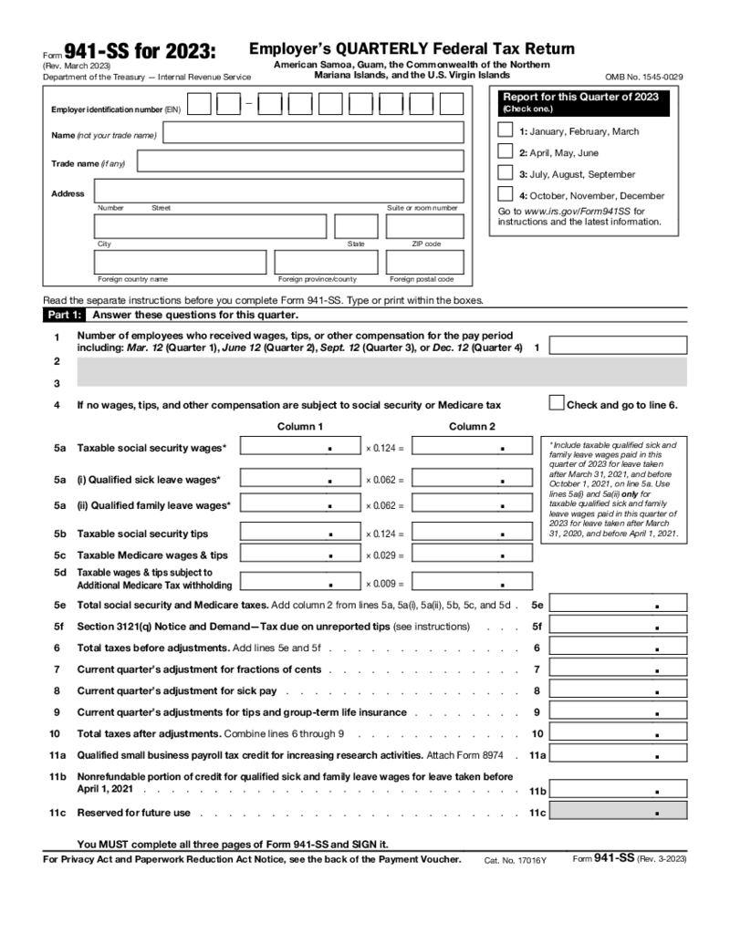 Form 941-SS