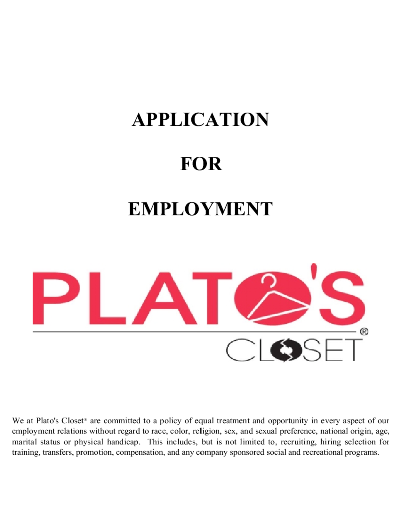 Plato s Closet Application