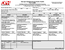 Form 3300, Georgia Department of Public Health - Thumbnail