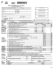 Alabama Tax Form 40A - Thumbnail