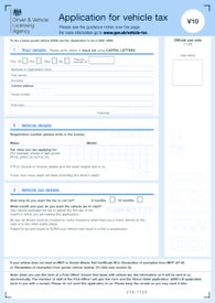 Apply For Vehicle Tax (Form V10) - Thumbnail