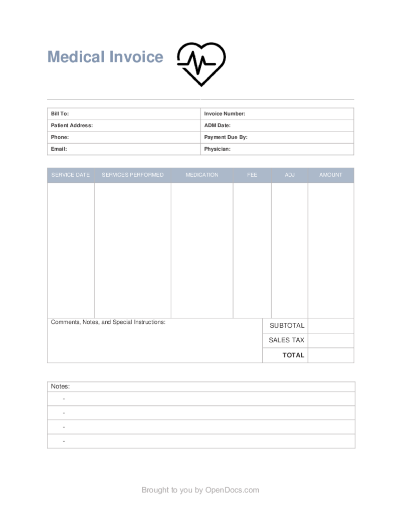 Medical Invoice