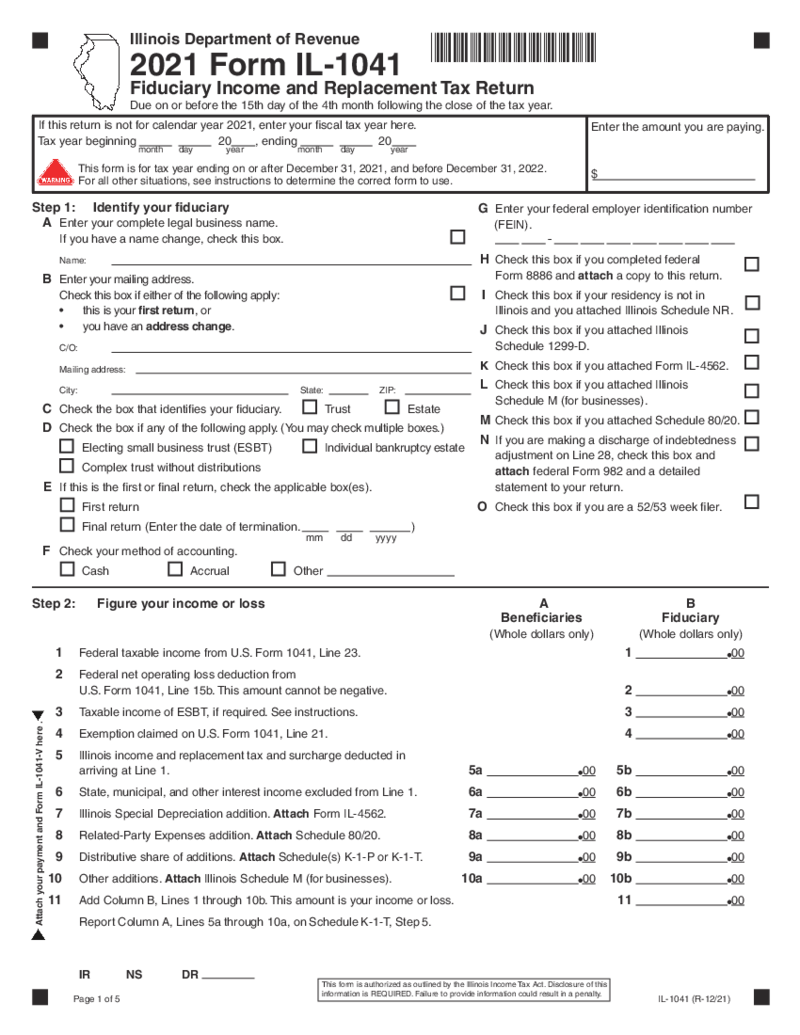 Form IL-1041