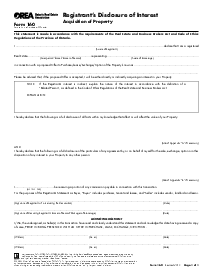 Form 160 Registrants Disclosure of Interest - Thumbnail