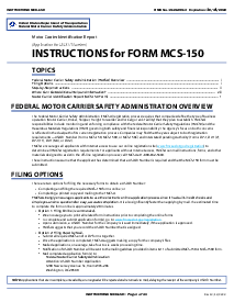Form MCS-150 - Thumbnail