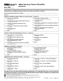 Form 280, Seller Services Forms Checklist - Residential - Thumbnail