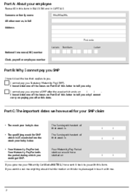 Fillable SMP1 Statutory Maternity Pay Form - Thumbnail