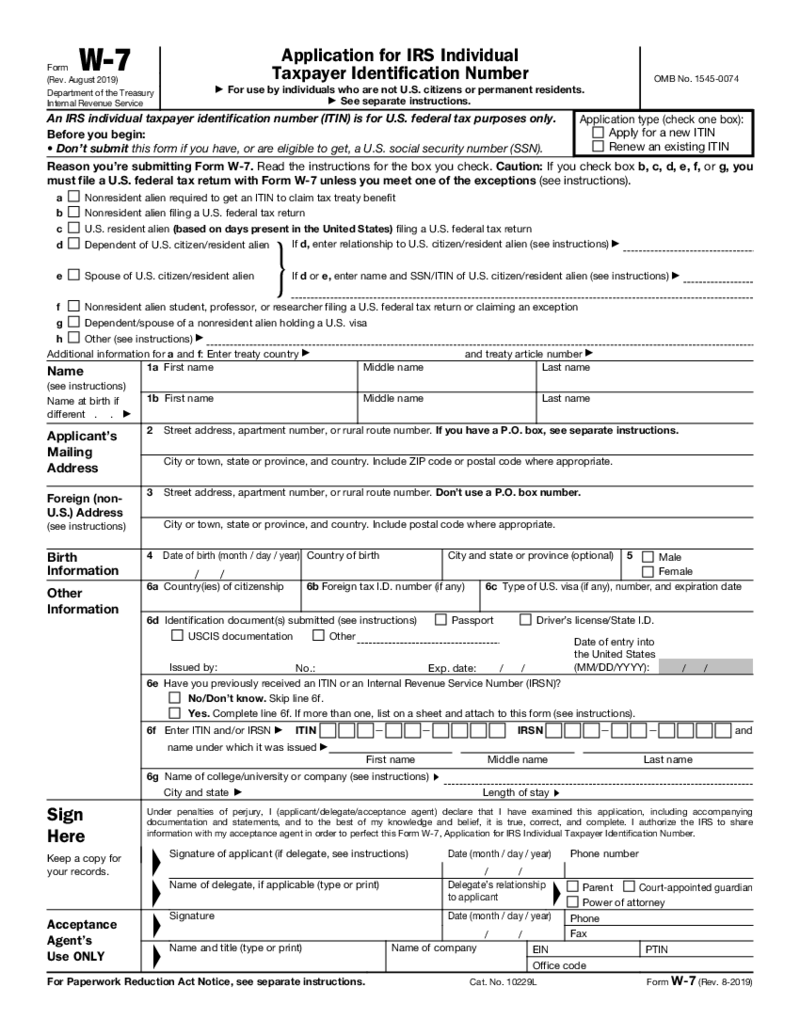 Form W-7