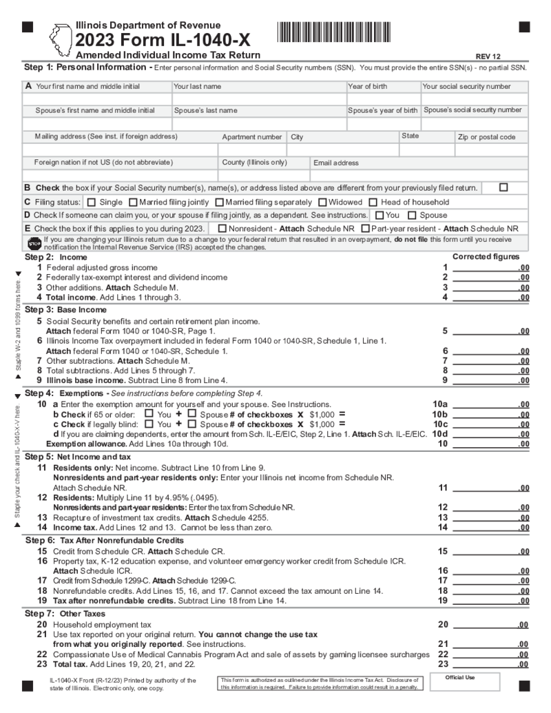 Form IL-1040-X