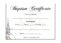 Baptism Certificate - Thumbnail