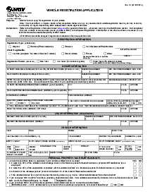 VA DMV Vehicle Registration Application, Form VSA 14 - Thumbnail