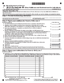 Illinois Tax Form 1040 Schedule M - Thumbnail