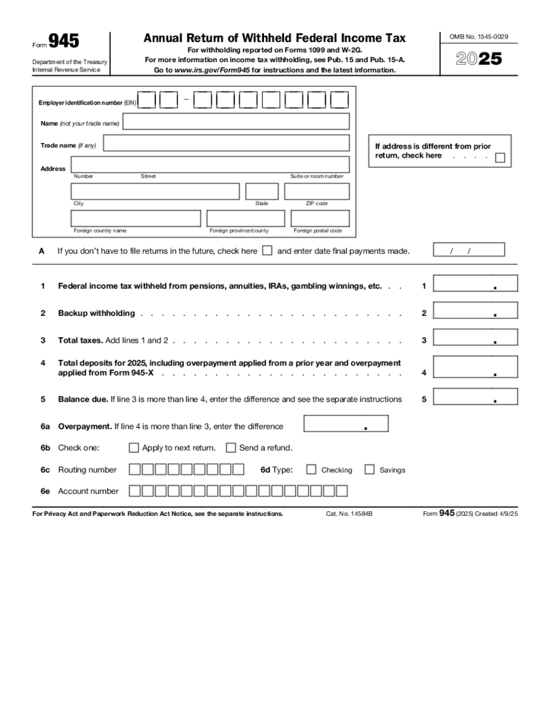 Form 945