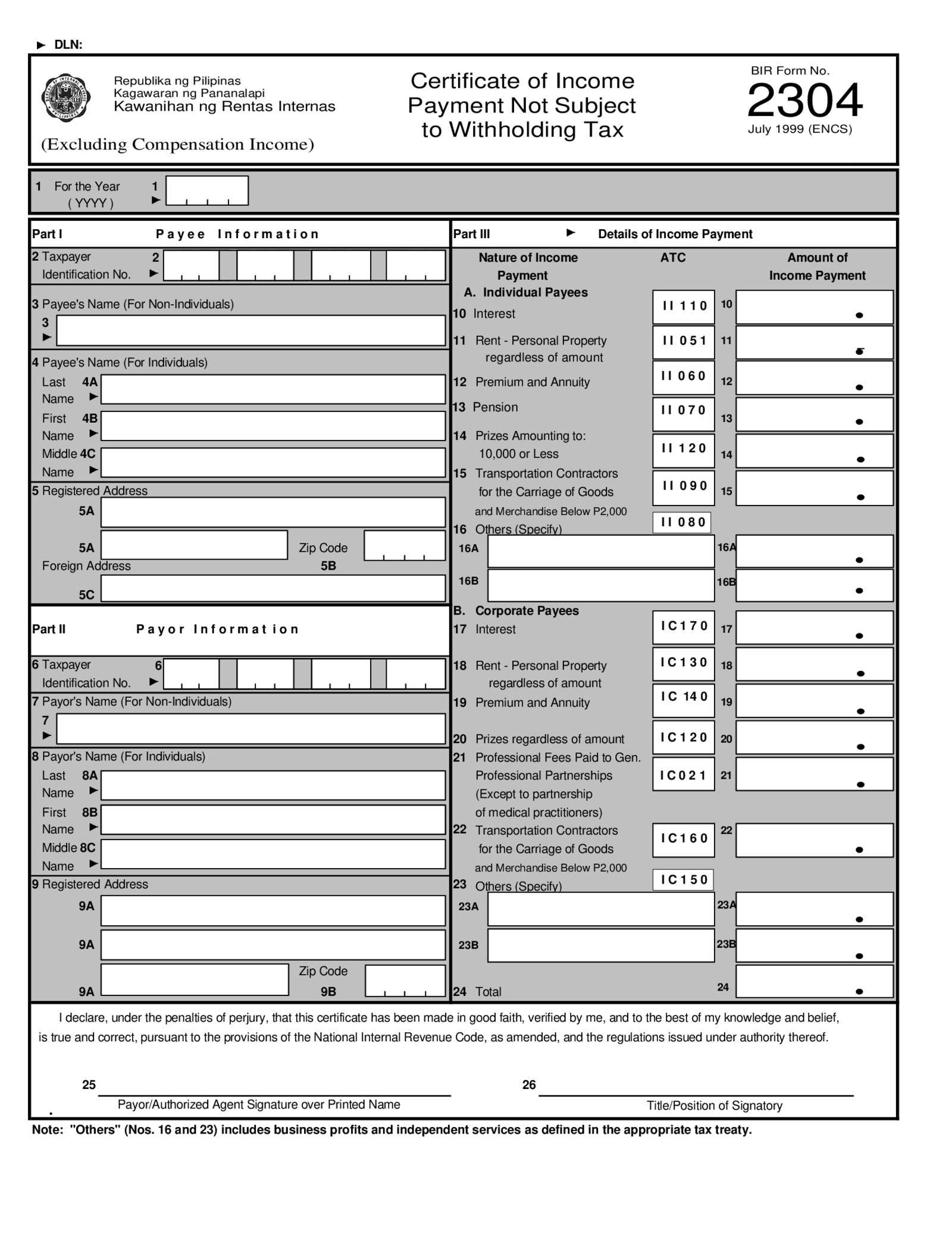 BIR Form 2304 - Thumbnail