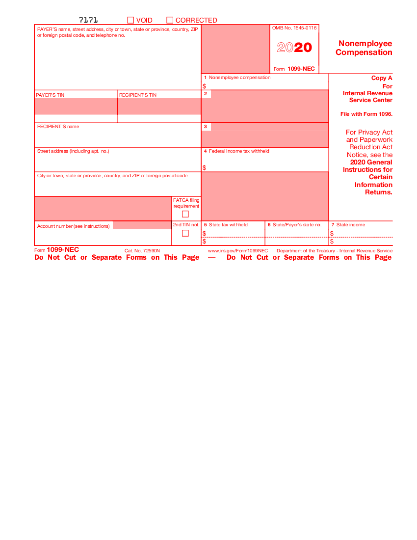 Form 1099-NEC (2020)