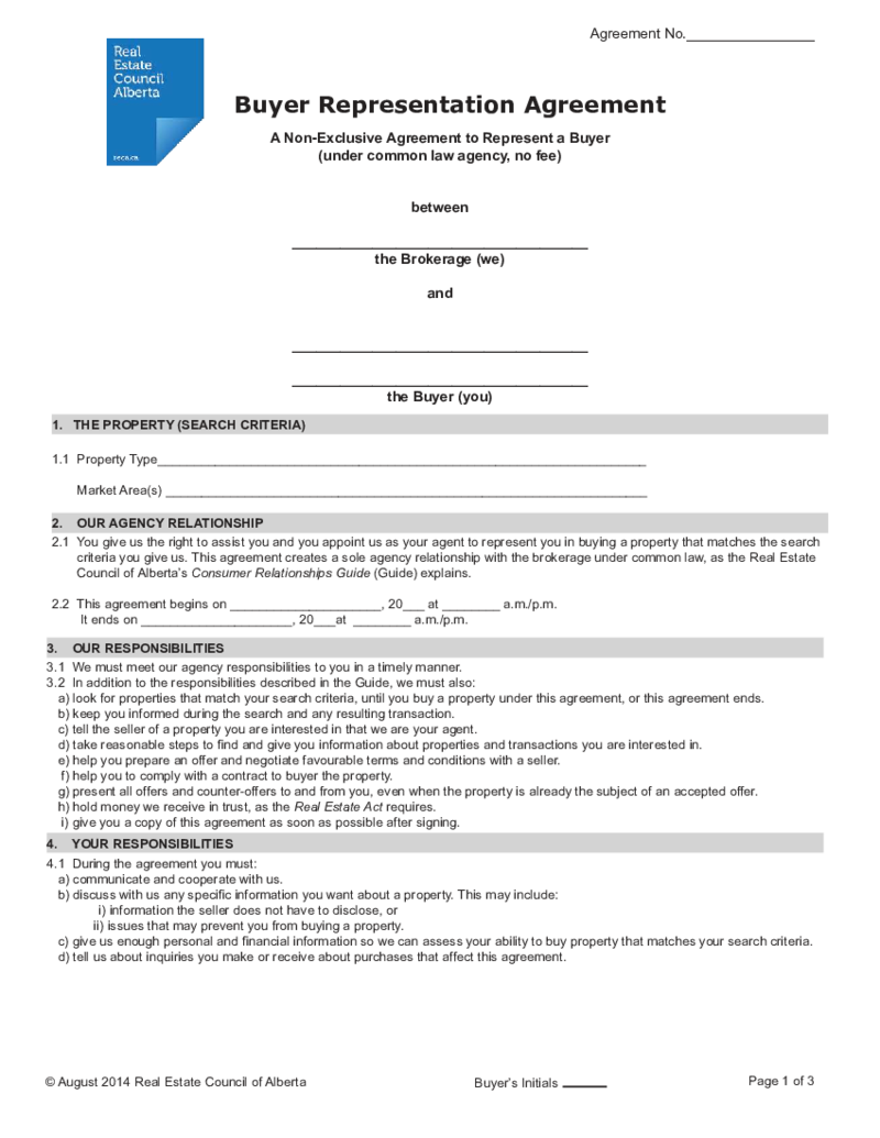 RECA Buyer Representation Agreement