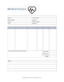 Medical Invoice - Thumbnail