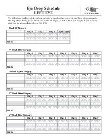 Eye Drop Schedule Left Eye - Thumbnail