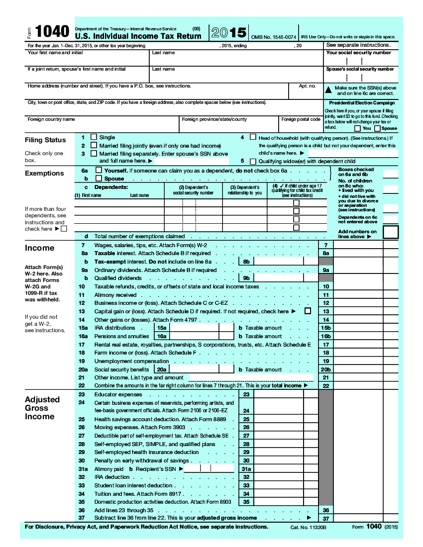 Form 1040 (2015)