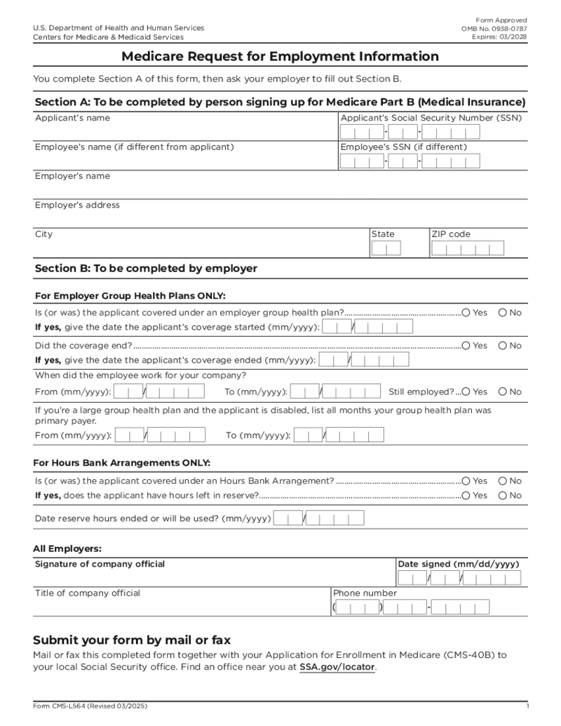 Form CMS-L564