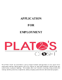 Plato s Closet Application - Thumbnail