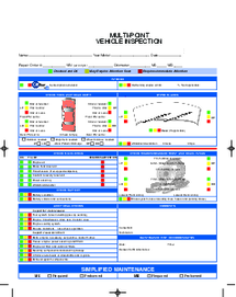 Fillable Multi-point Vehicle Inspection Form - Thumbnail