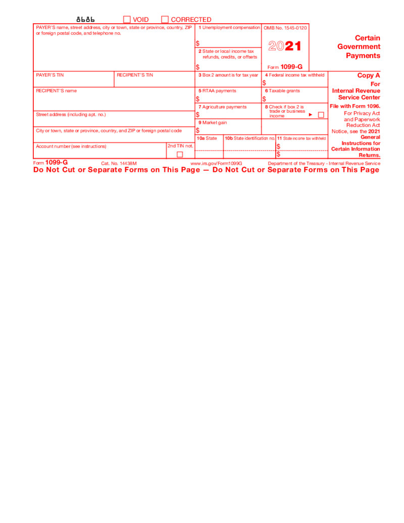 Form 1099-G (2021)