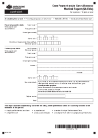 Form AU SA332a Carer Allowance Medical Report - Thumbnail