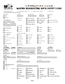 MFR Matrix MLS Residential Listing Form - Thumbnail