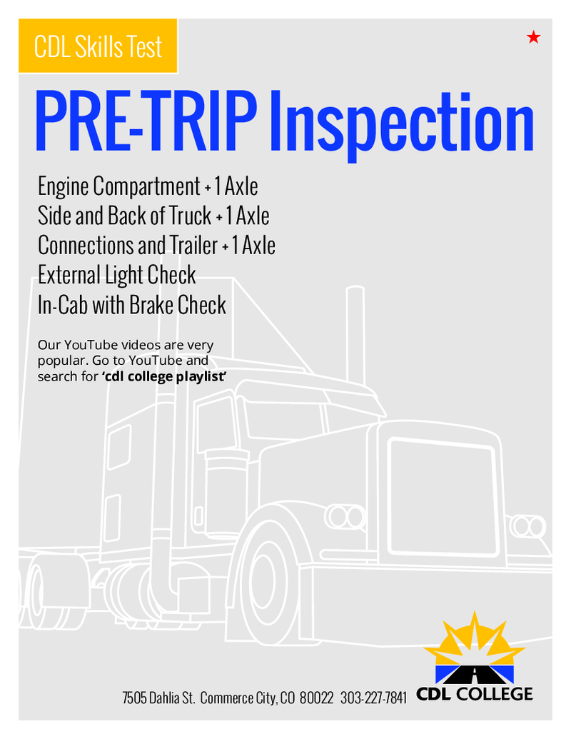 Driver Solutions Class A CDL Pre-Trip Inspection Tractor Trailer