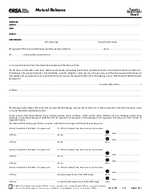 Form 572, Mutual Release - Agreement of Purchase and Sale - Thumbnail