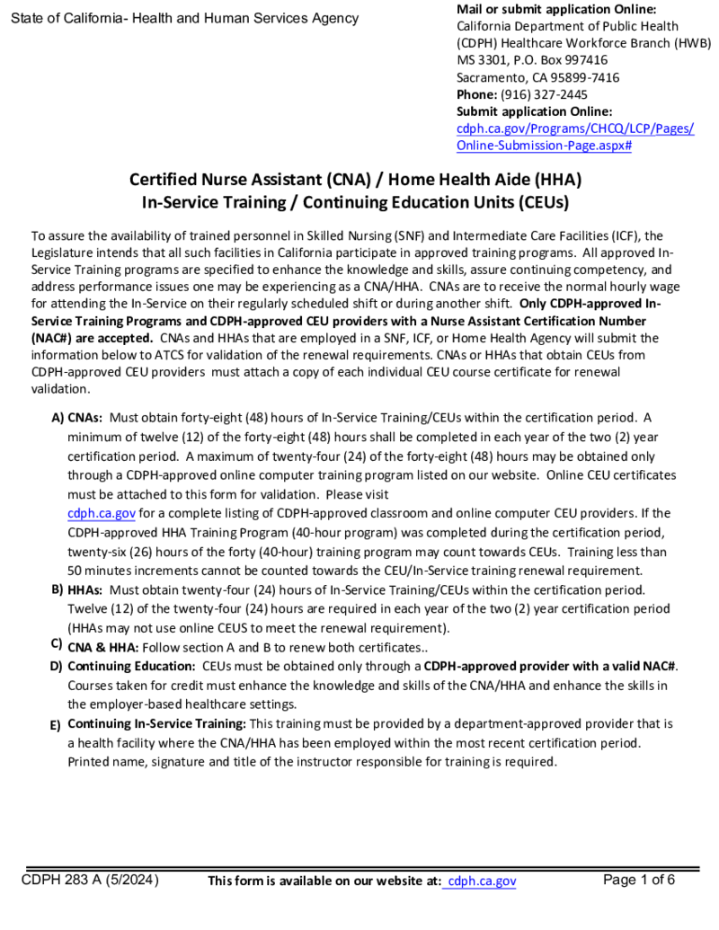 Home Health Aide Template