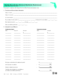 Monthly Reconciliation Statement Real Estate Trust Account - Thumbnail