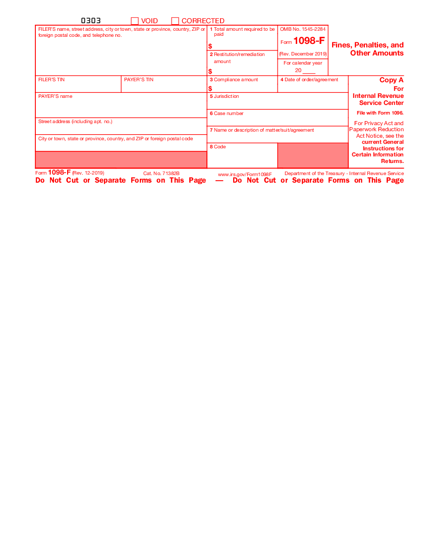 Form 1098-F (2020)