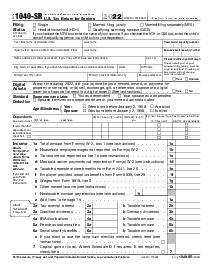 Fillable Form 1040-SR (2022) - Thumbnail