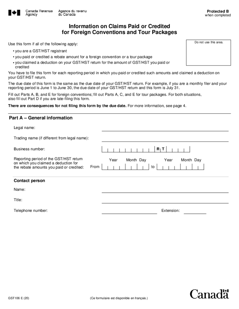 Form GST106