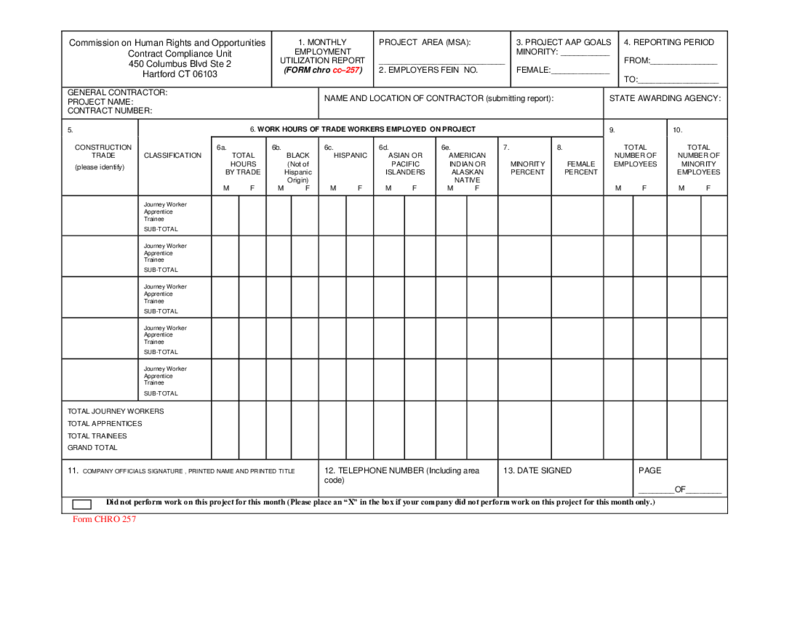 Form CHRO 257a