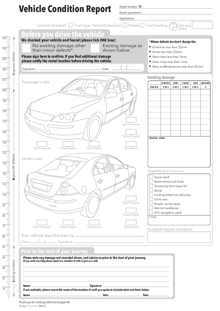 Vehicle Condition Report