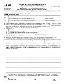 Form 2553 - Thumbnail