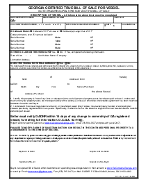  Georgia Boat Bill of Sale - Thumbnail