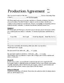 Music Production Agreement - Thumbnail