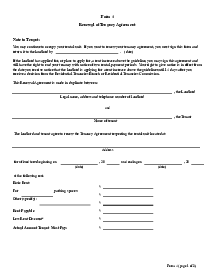 Form 4 - Renewal of Tenancy Agreement - Thumbnail