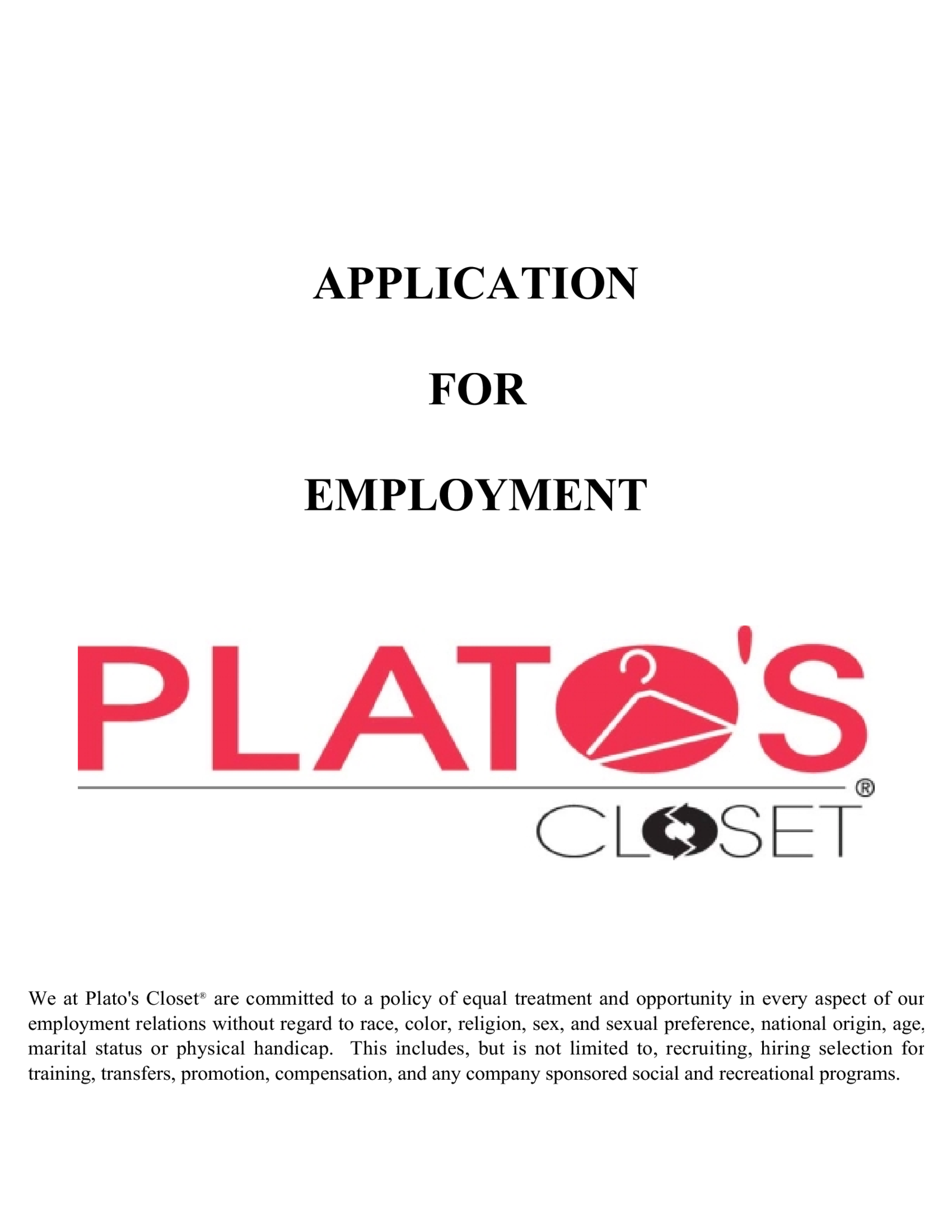 Plato s Closet Application - Thumbnail