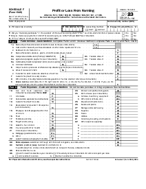 Schedule F - Form 1040 (2023) - Thumbnail